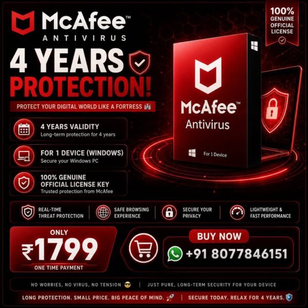 McAfee Antivirus – 4 Years Protection